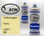 Preview: Volkswagen, Ivory, L567 / B9: 400ml Sprühdose + 400ml Klarlack - Set, von ATW Autoteile West.